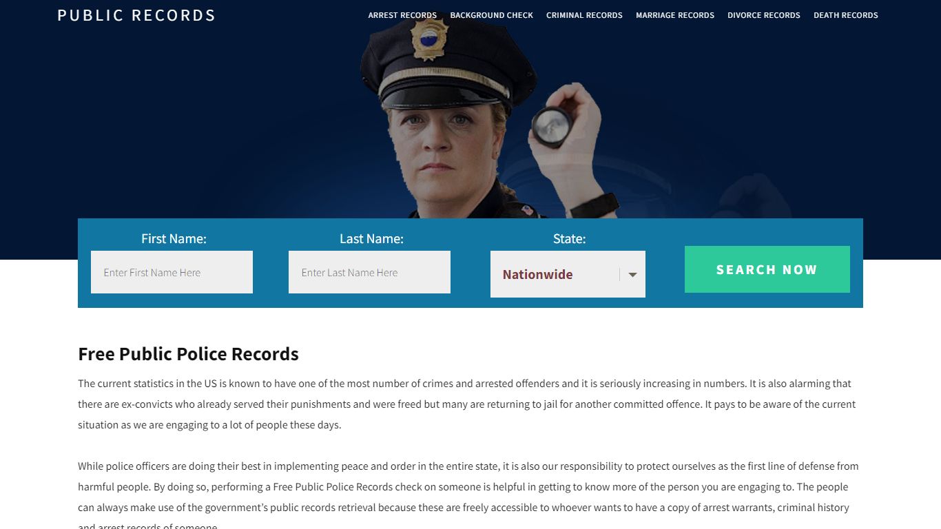 Free Public Police Records - Public Records