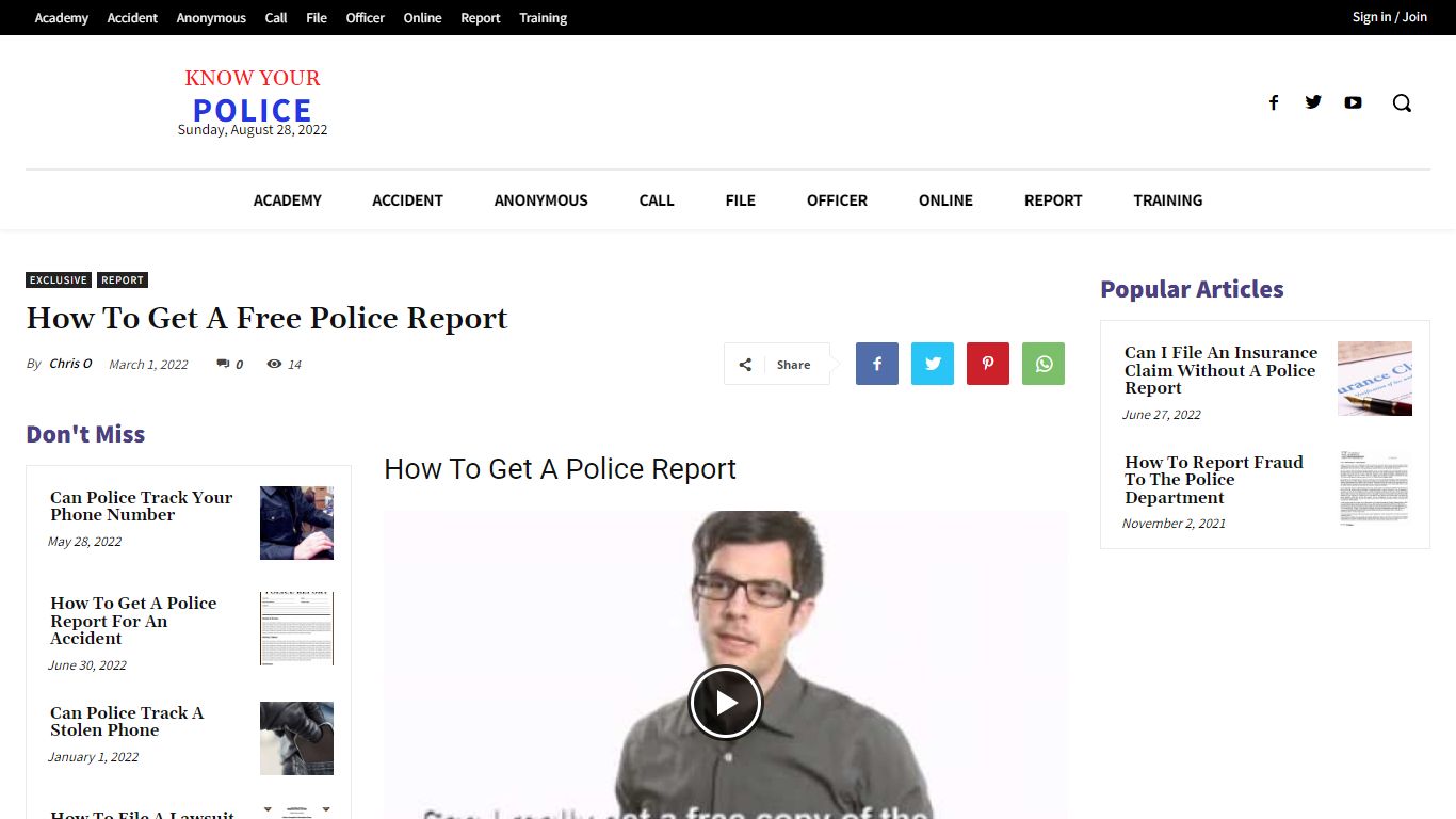How To Get A Free Police Report - KnowYourPolice.net